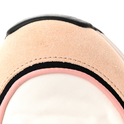 Chanel Nylon Lambskin Suede Calfskin CC Sneakers 41 Pink 10 of 12