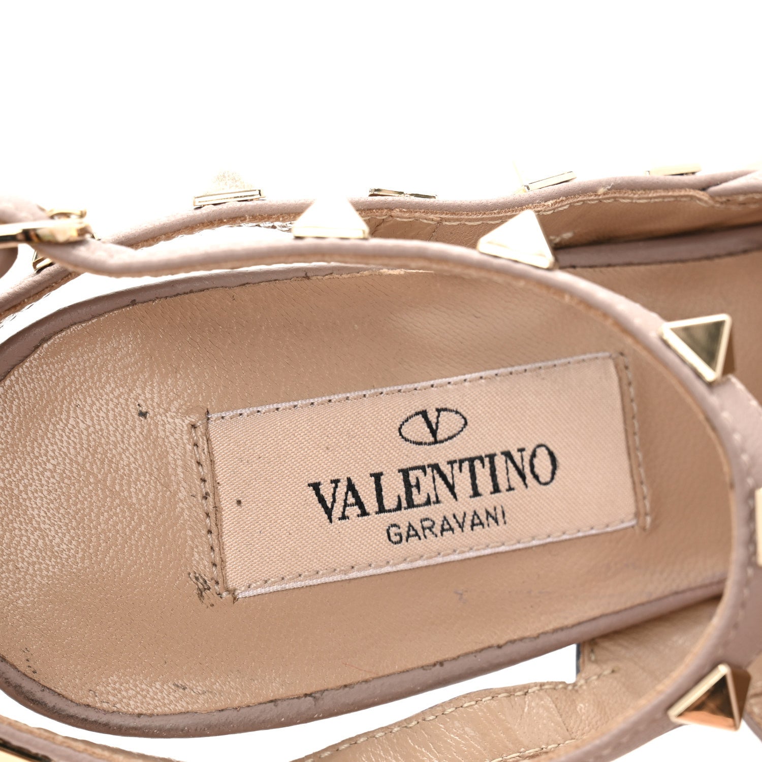 Valentino Garavani Calfskin Nappa Rockstud Ankle Strap 100mm Pumps 37 Grey Blue Poudre 8 of 10