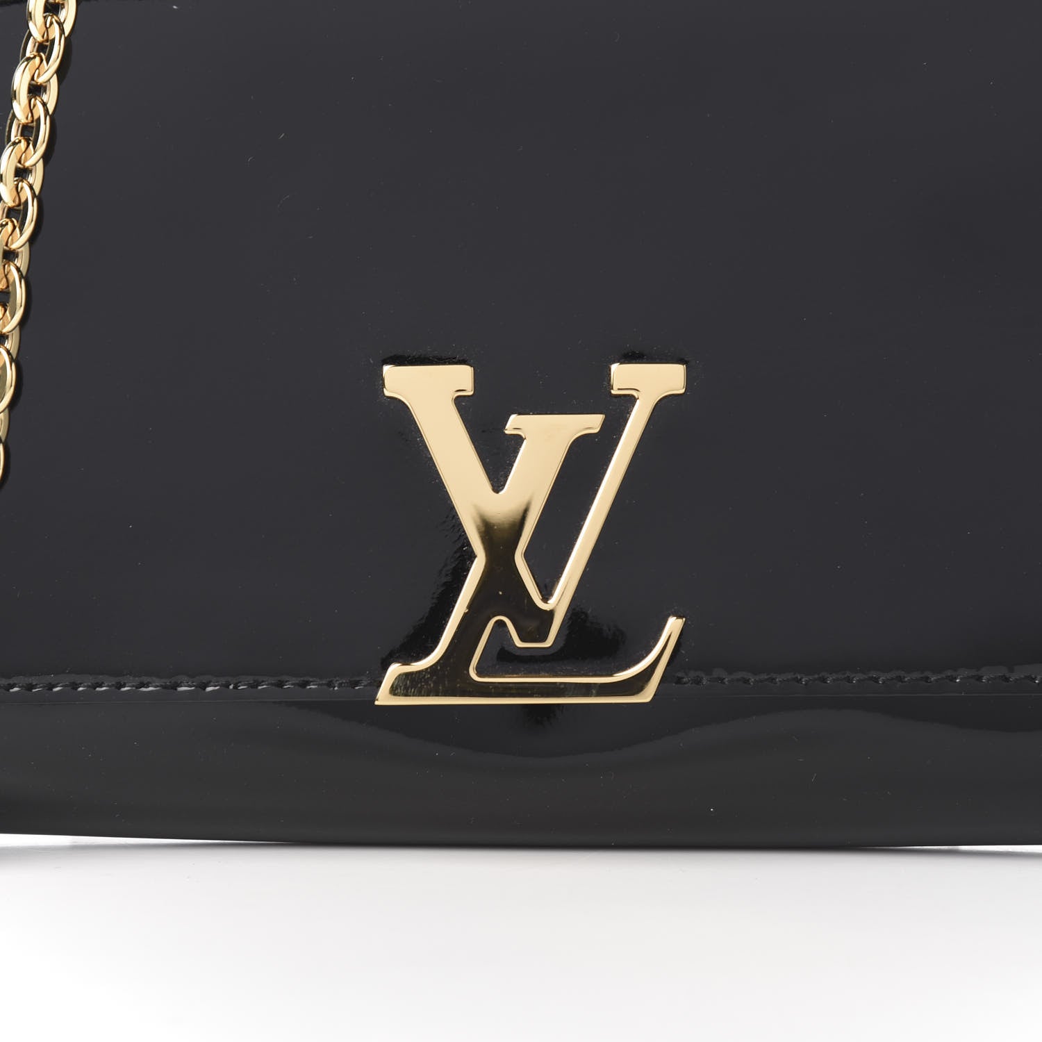 Louis Vuitton Patent Chain Louise GM Black 8 of 9