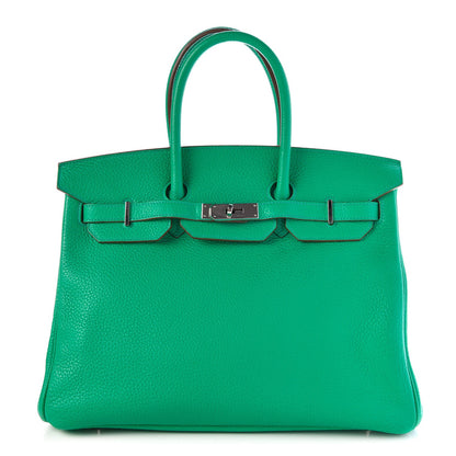 Hermes Taurillon Clemence Birkin 35 Menthe 1 of 7