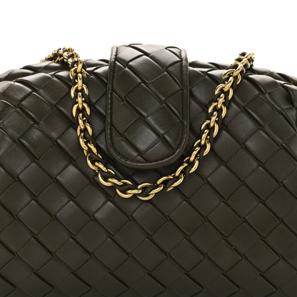 Bottega Veneta Nappa Intrecciato Teen The Lauren 1980 Clutch With Chain Khaki 8 of 12