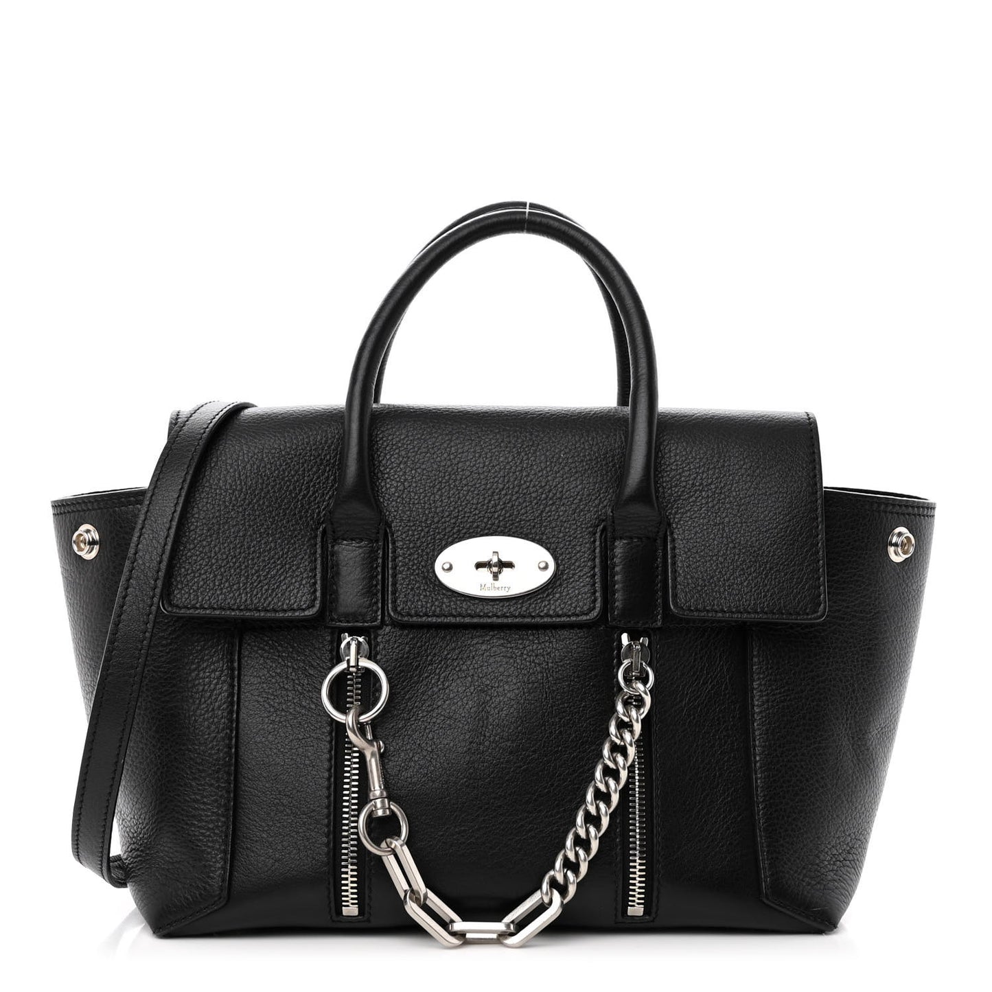 Calfskin Zip Chain Bayswater Black