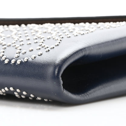 Alaia Calfskin Studded Arabesque Envelope Clutch Navy 10 of 10