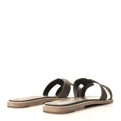 Hermes Epsom Oran Sandals 36 Etoupe 4 of 9