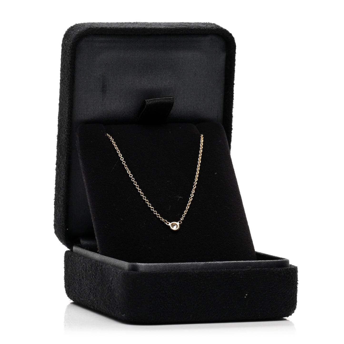 18K Yellow Gold Diamond .05ct Elsa Peretti Diamonds by the Yard Pendant Necklace