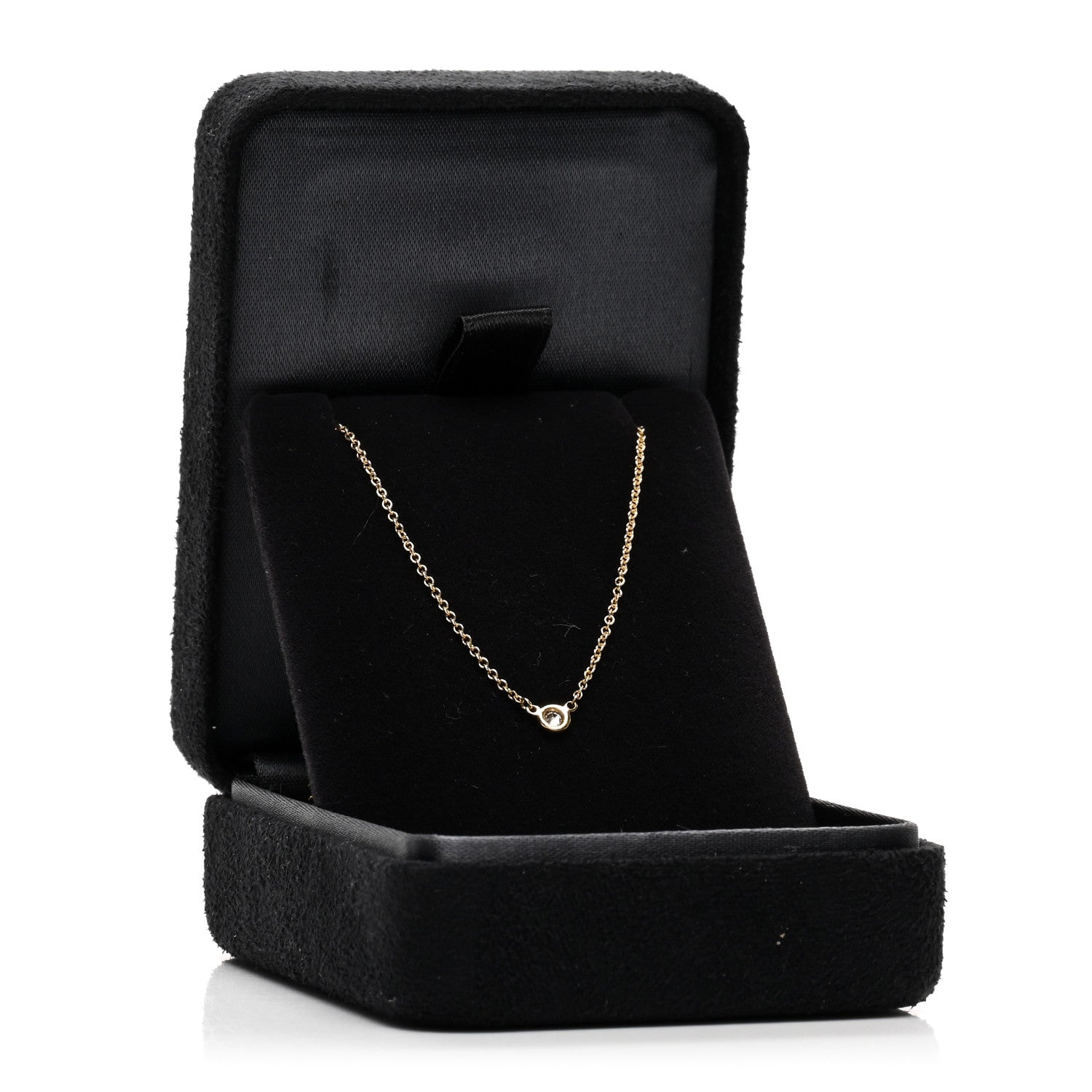 Tiffany 18K Yellow Gold Diamond .05ct Elsa Peretti Diamonds by the Yard Pendant Necklace 5 of 5