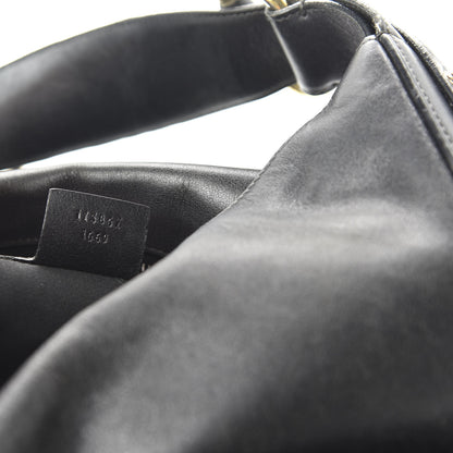 Gucci Calfskin Medium Horsebit Chain Hobo Black 10 of 12