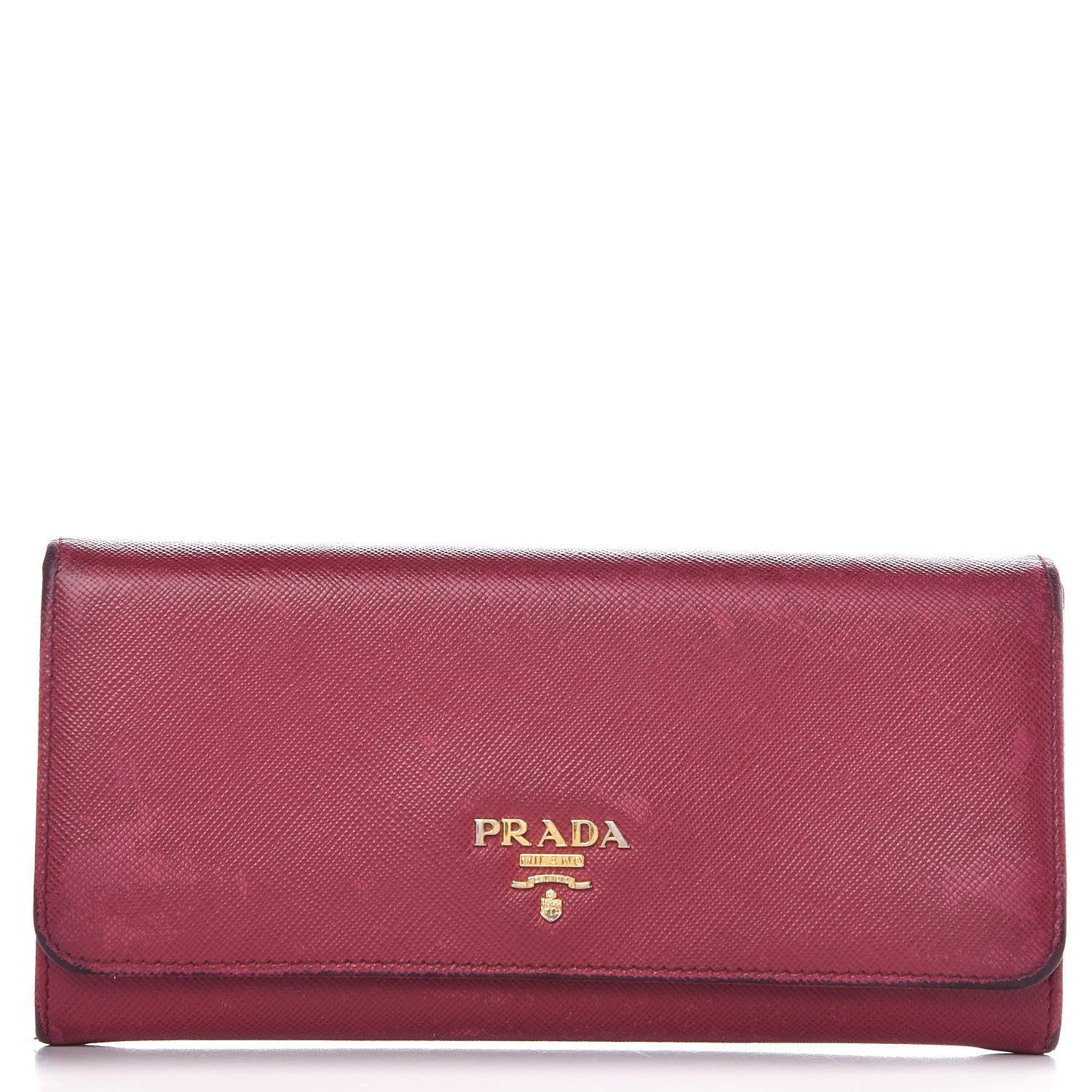 Prada Saffiano Metal Wallet Ibisco 1 of 19