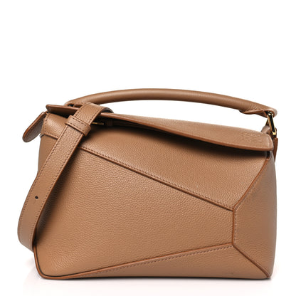 Loewe Grained Calfskin Small Puzzle Edge Bag Toffee 1 of 8