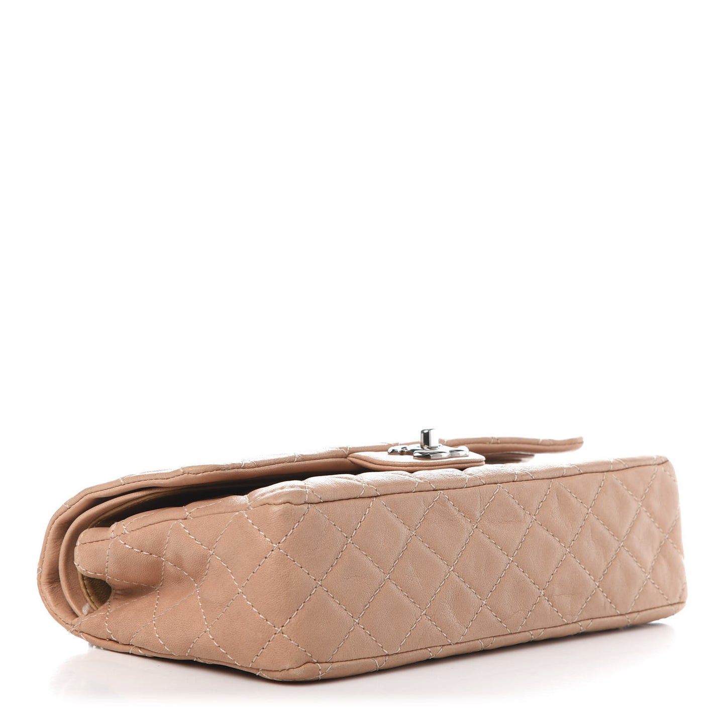 Washed Lambskin Quilted Medium Double Flap Bijoux Chain Pink