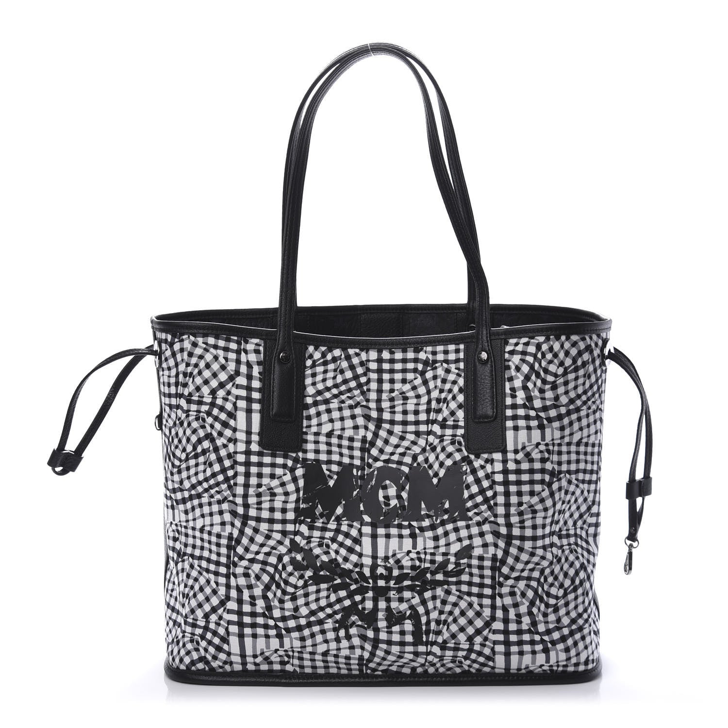 MCM Visetos Medium Liz Reversible Shopper Tote Black 9 of 15
