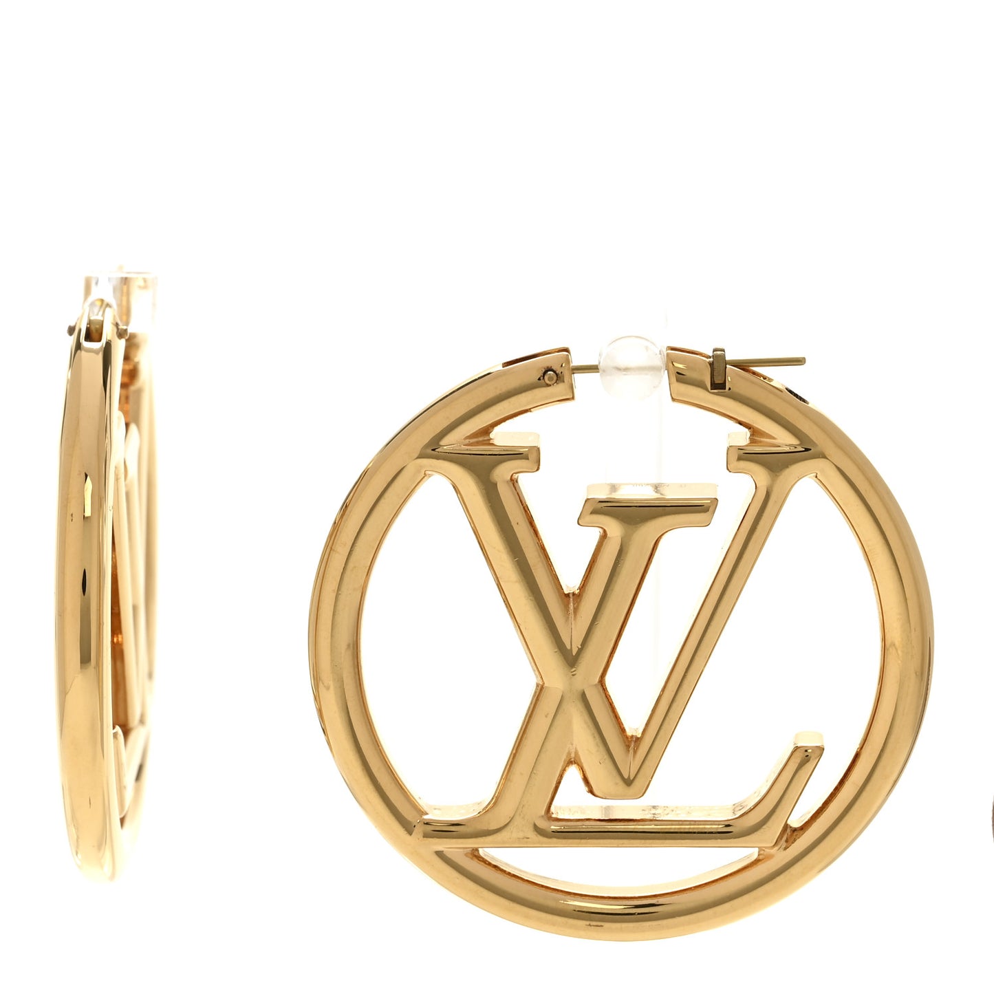 Metal Louise Hoop Earrings Gold