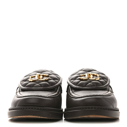 Chanel Lambskin Quilted CC Turnlock Loafers 40 Dark Brown 3 of 11