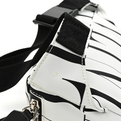 Valentino Garavani Nylon Mens VLTN Belt Bag White Black 10 of 12