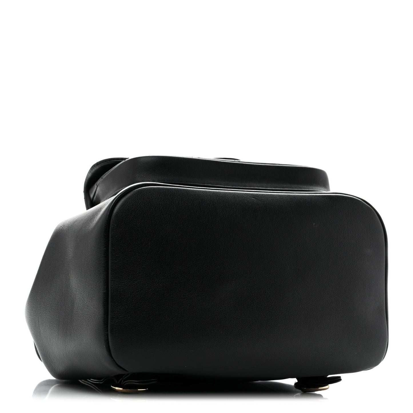 Lambskin Quilted Large Duma Drawstring Backpack Black