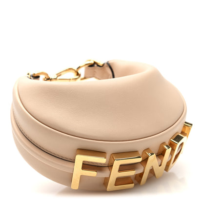 Fendi Vitello Grace Matte Nano Fendigraphy Hobo Charm Light Rose 4 of 7