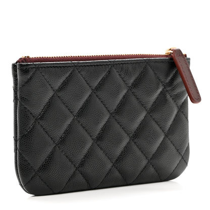 Chanel Caviar Quilted Small Cosmetic Case Black 3 of 8