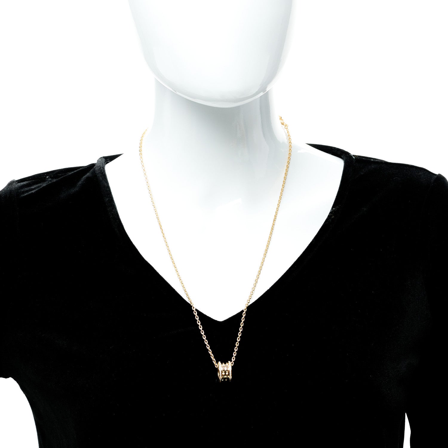 Bulgari 18K Yellow Gold Diamond B.Zero1 Rock Pendant Necklace 2 of 9