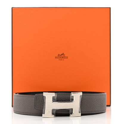 Hermes Box Togo 32mm Martelee H Belt 90 Black Etain 7 of 7