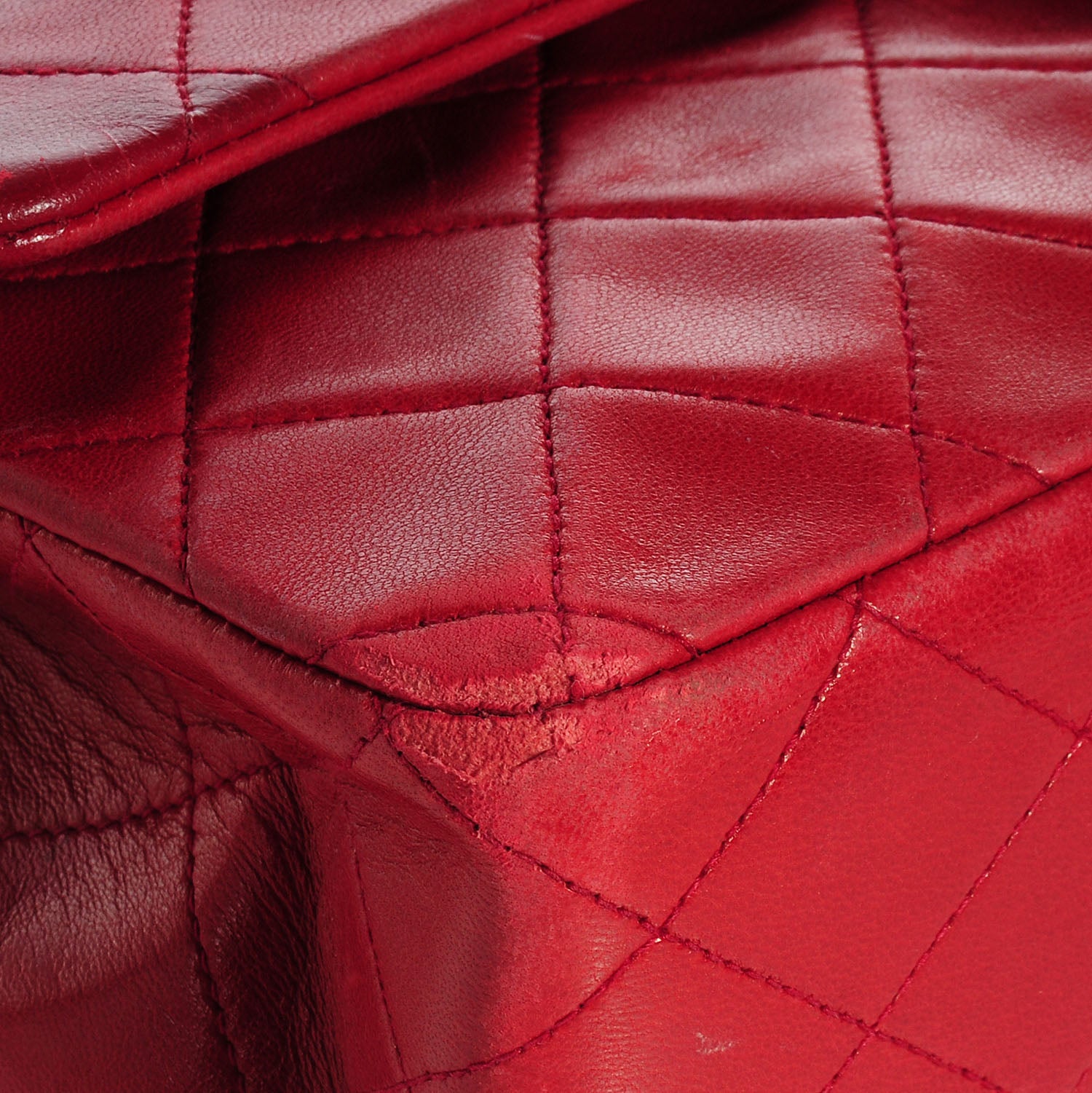 Chanel Lambskin Quilted Medium Double Flap Red 7 of 11