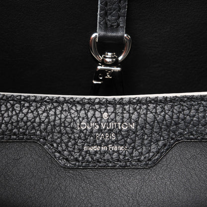 Louis Vuitton Taurillon Capucines PM Black White 7 of 8