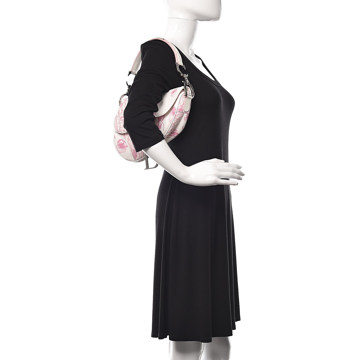 Christian Dior Monogram Floral Saddle Bag Pink 2 of 18