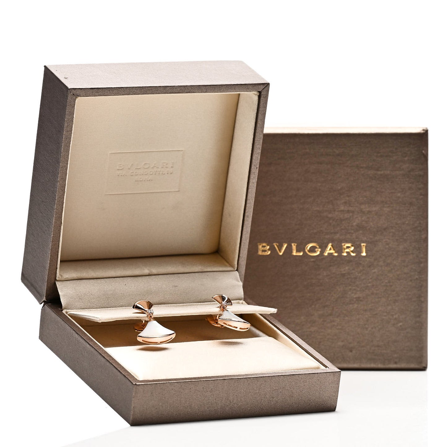 18K Rose Gold Diamond Mother of Pearl Divas' Dream Earrings