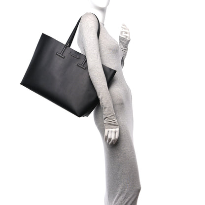 Tom Ford Saffiano Large T Tote Black 2 of 9