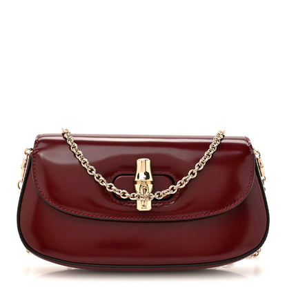 Gucci Shiny Calfskin Small Bamboo Night Bag Rosso Ancora 1 of 12