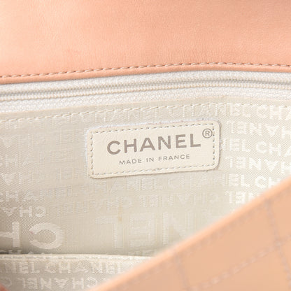 Chanel Patent Square Stitched CC Flap Clutch Beige 5 of 12