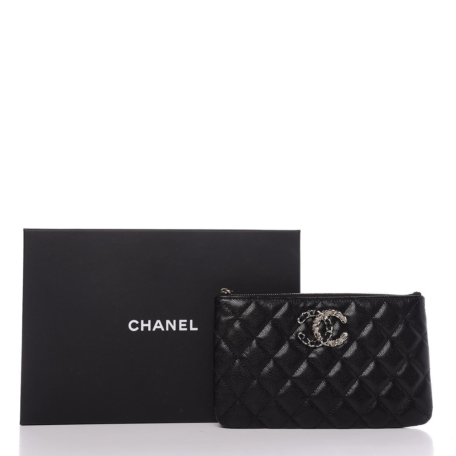 Chanel Caviar Quilted Small French New Wave CC Pouch Black 2 of 11