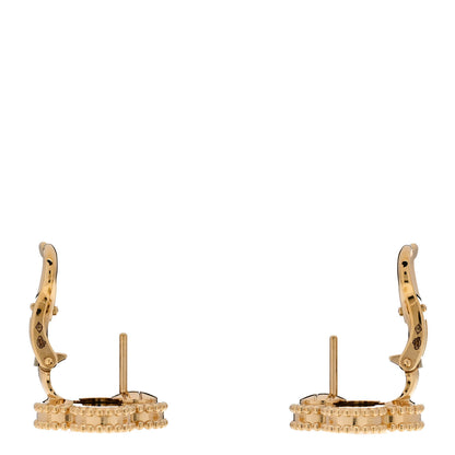 Van Cleef & Arpels VAN CLEEF & ARPELS 18K Yellow Gold Black Onyx Vintage Alhambra Earrings 3 of 5