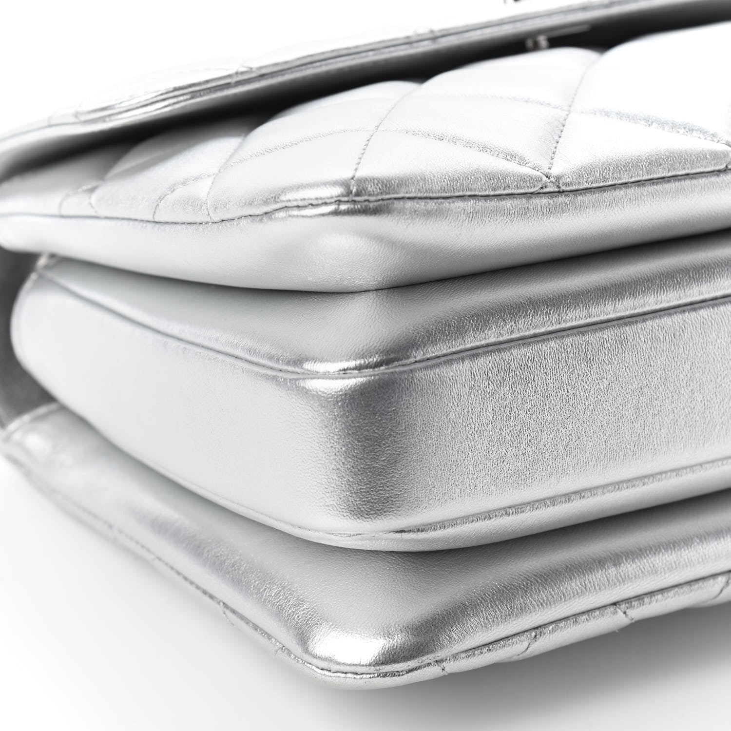 Chanel Metallic Lambskin Quilted Small Trendy CC Flap Dual Handle Bag Silver 7 of 8