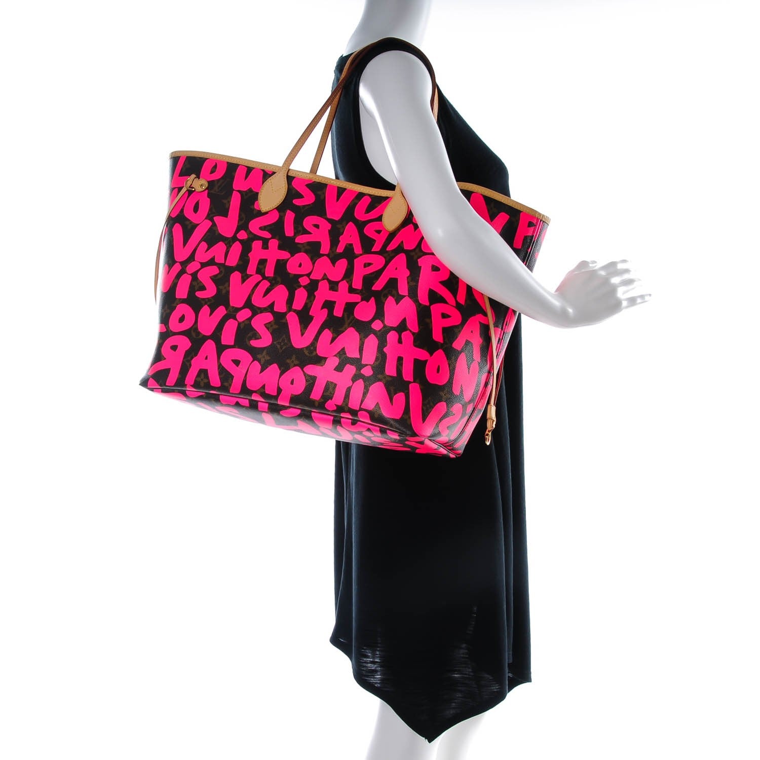 Louis Vuitton Monogram Graffiti Neverfull GM Fuchsia 2 of 7