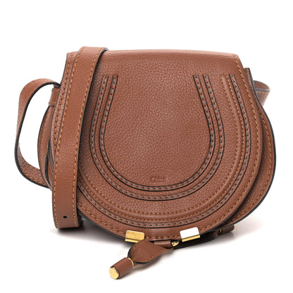 Chloe Calfskin Mini Marcie Round Crossbody Bag Tan 1 of 9