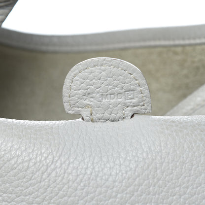Hermes Taurillon Clemence Evelyne III PM Gris Perle Bleu Lin 7 of 12