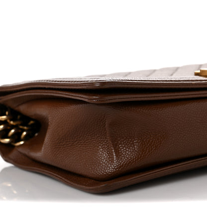 Chanel Caviar Quilted New Medium Boy Flap Brown 7 of 8