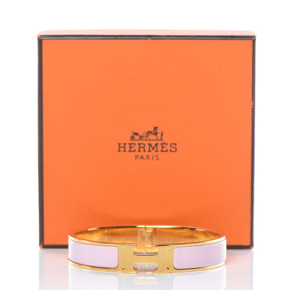 Hermes Enamel Narrow Clic Clac H Bracelet GM Rose Dragee 6 of 6