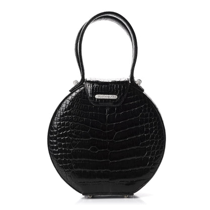 Judith Leiber Crocodile Crystal Evening Bag Black 1 of 10