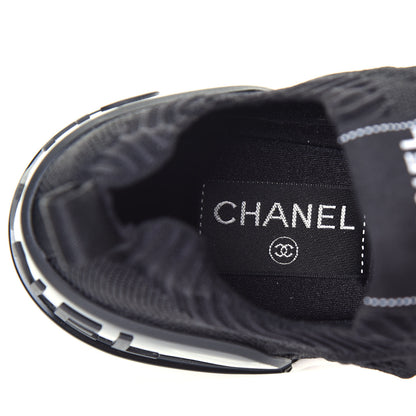 Chanel Fabric Logo Sneakers 39 Black 7 of 8