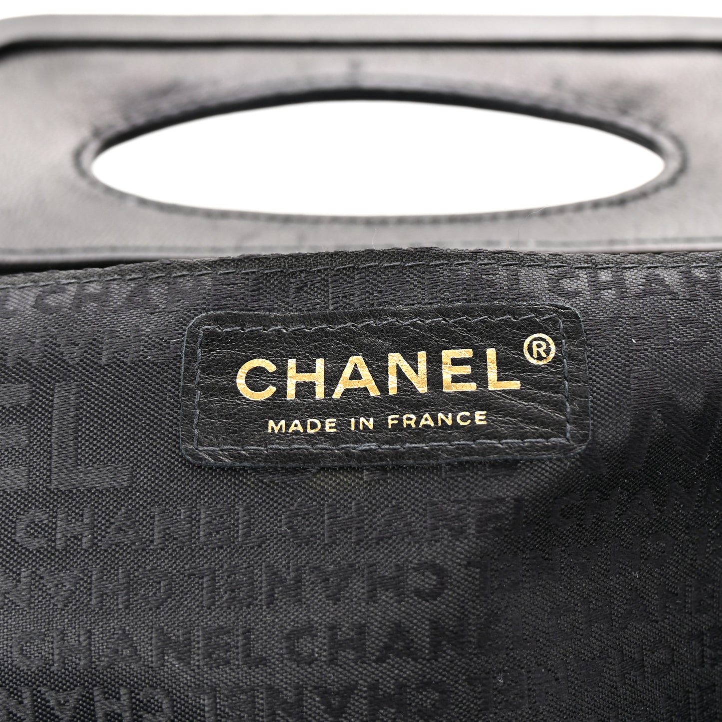 Lambskin Camellia Frame Bag Black