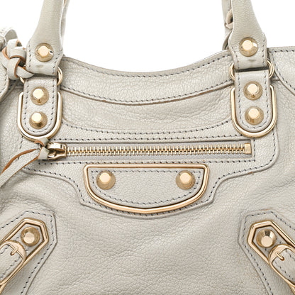 Balenciaga Chevre Gold Metallic Edge Hardware Mini City Gris Clair Gris Perle 9 of 11