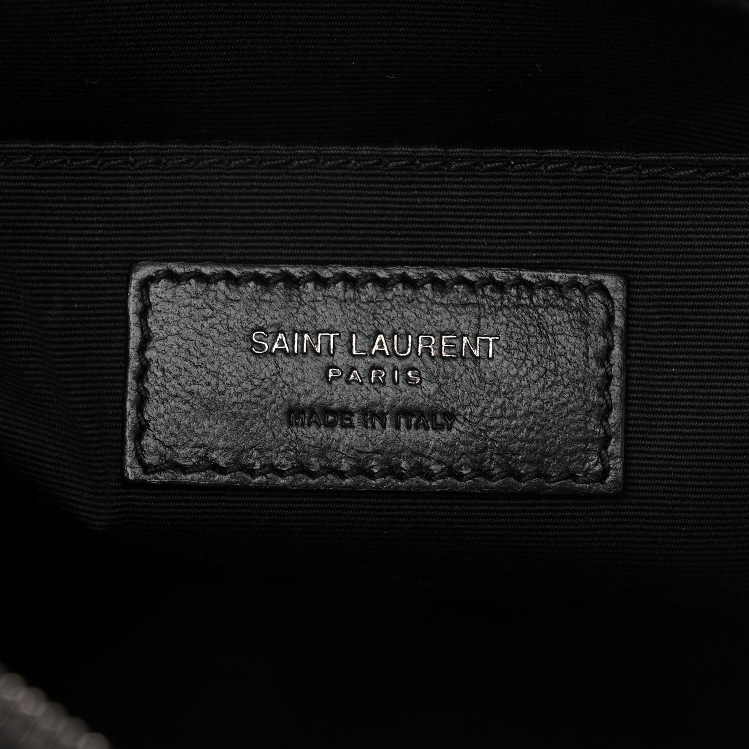 Saint Laurent Calfskin Matelasse Monogram Monochrome Lou Camera Bag Black 5 of 9