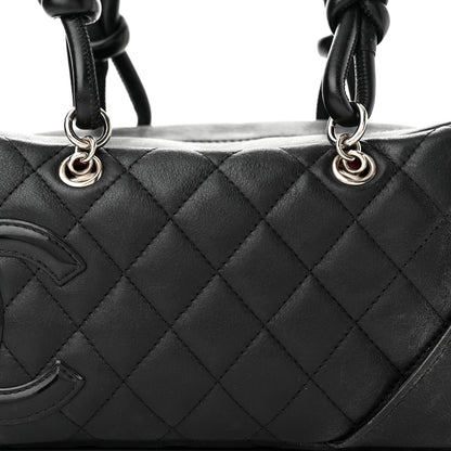 Chanel Calfskin Quilted Small Cambon Bowler Black White 8 of 10