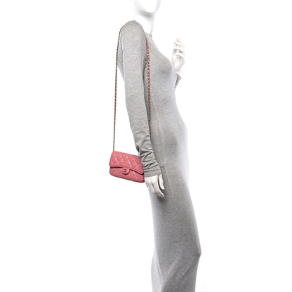 Chanel Caviar Quilted Flap Phone Holder With Chain Pink 2 of 11