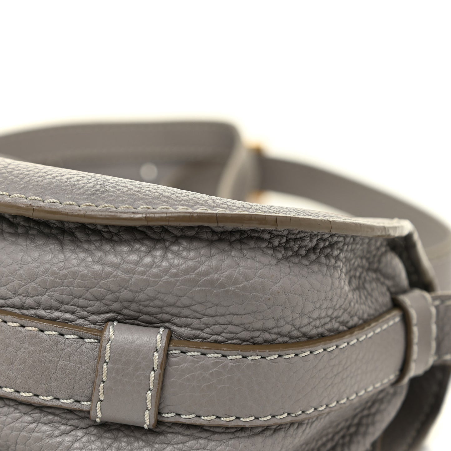 Calfskin Mini Marcie Round Crossbody Bag Cashmere Grey