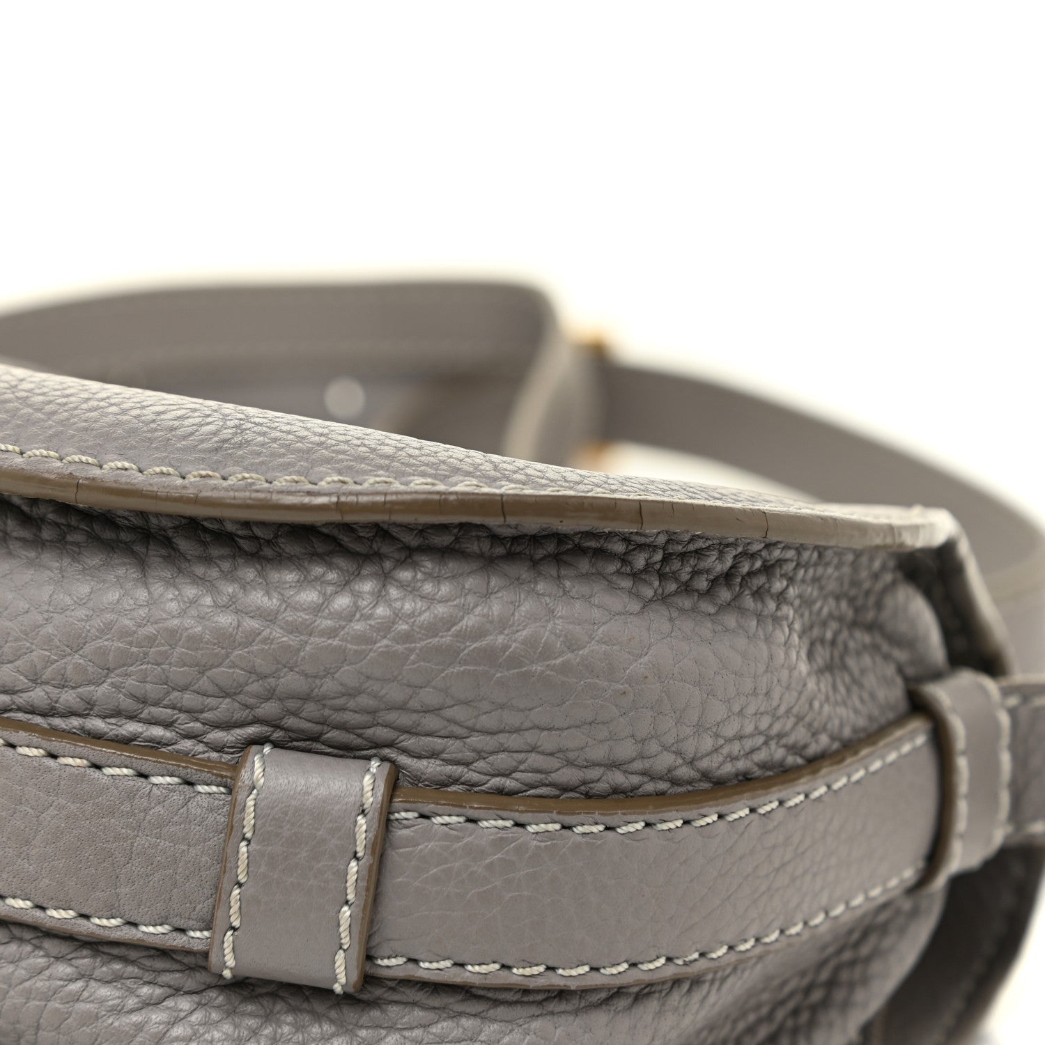 Chloe Calfskin Mini Marcie Round Crossbody Bag Cashmere Grey 16 of 17