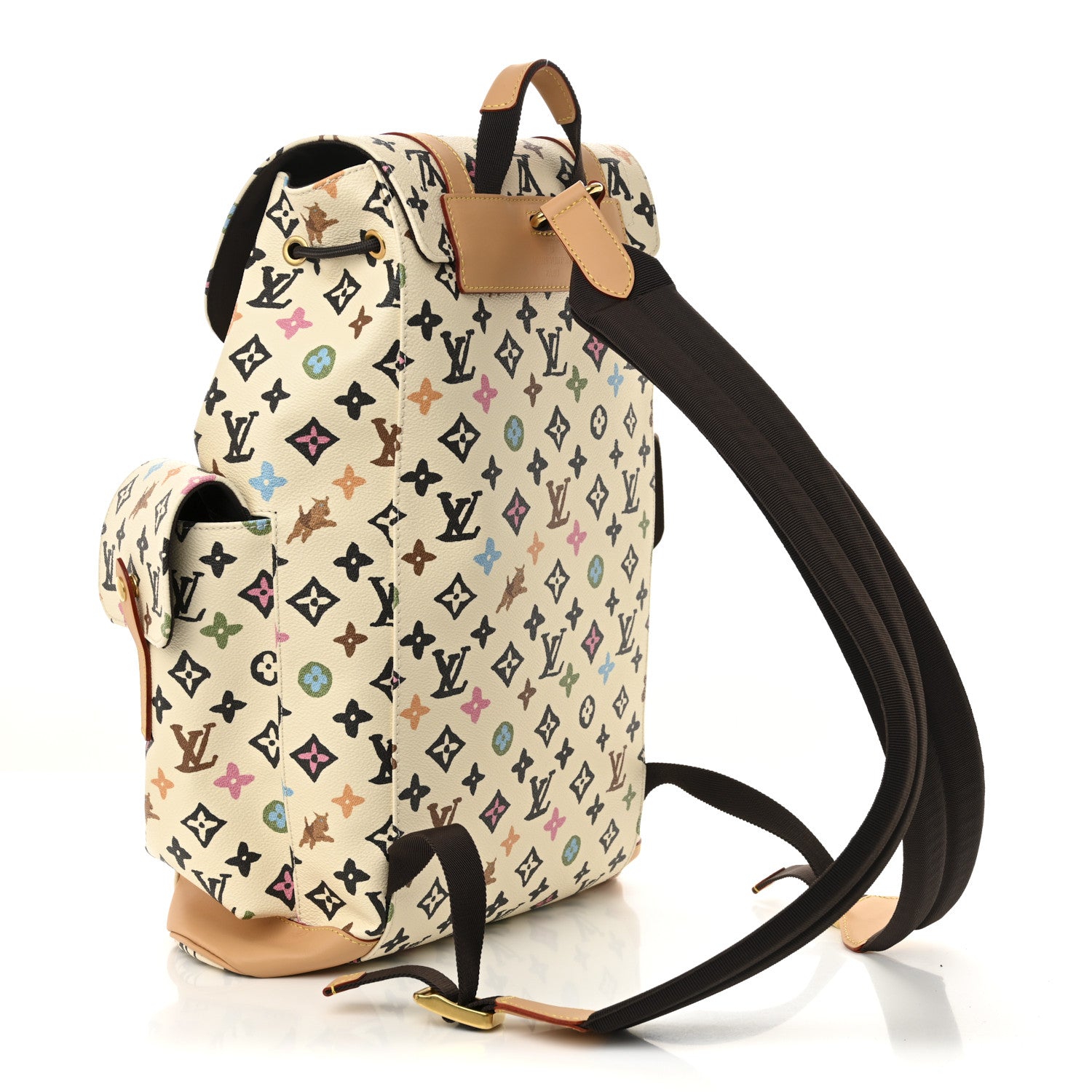 Louis Vuitton X TYLER THE CREATOR Monogram Craggy Christopher MM Backpack Vanilla 3 of 9