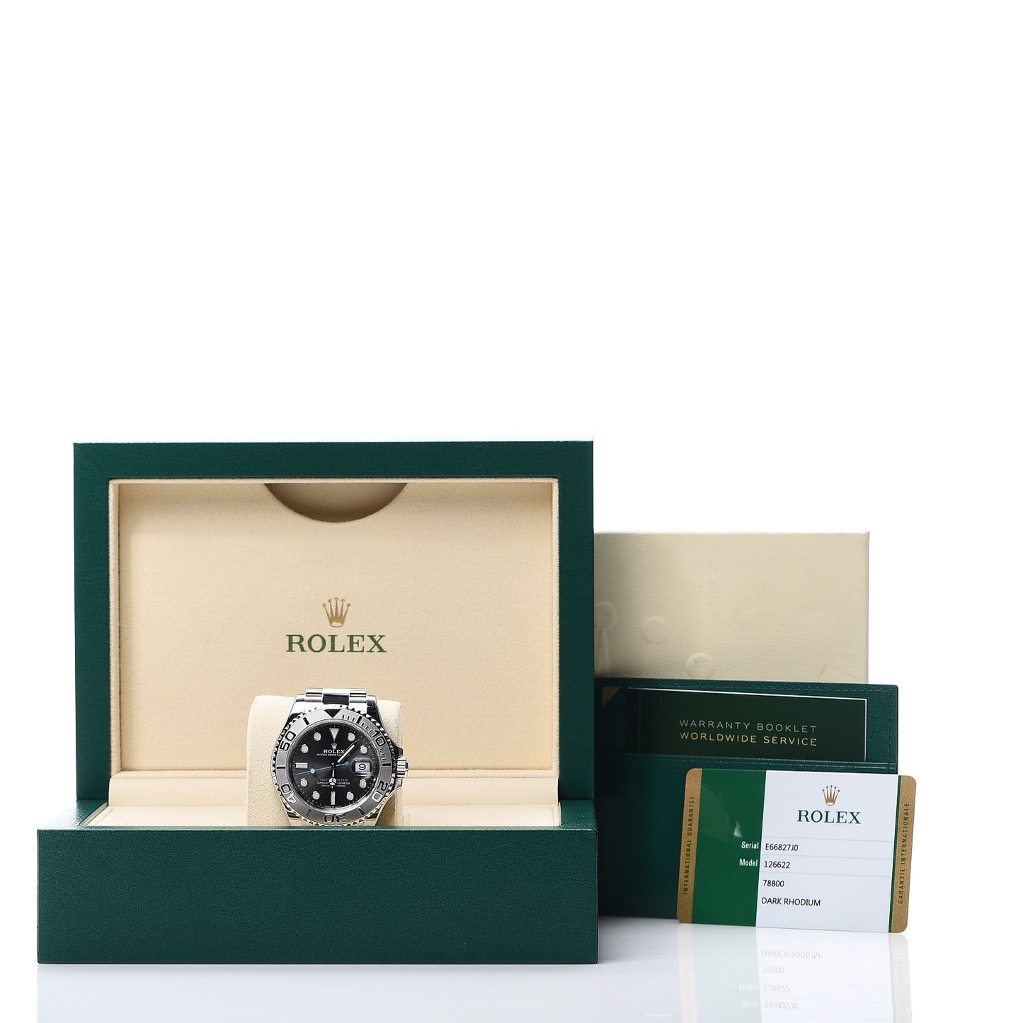 Stainless Steel Platinum 40mm Oyster Perpetual Date Yacht-Master Watch Slate 126622