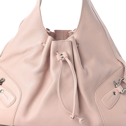 Burberry Calfskin Drawstring Hobo Pink 7 of 9
